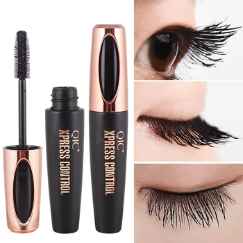 

QIC Brand 4D Silk Fiber Lash Mascara Waterproof Rimel Mascara For Eyelash Extension Black Thick Lengthening Eye Lashes Cosmetics