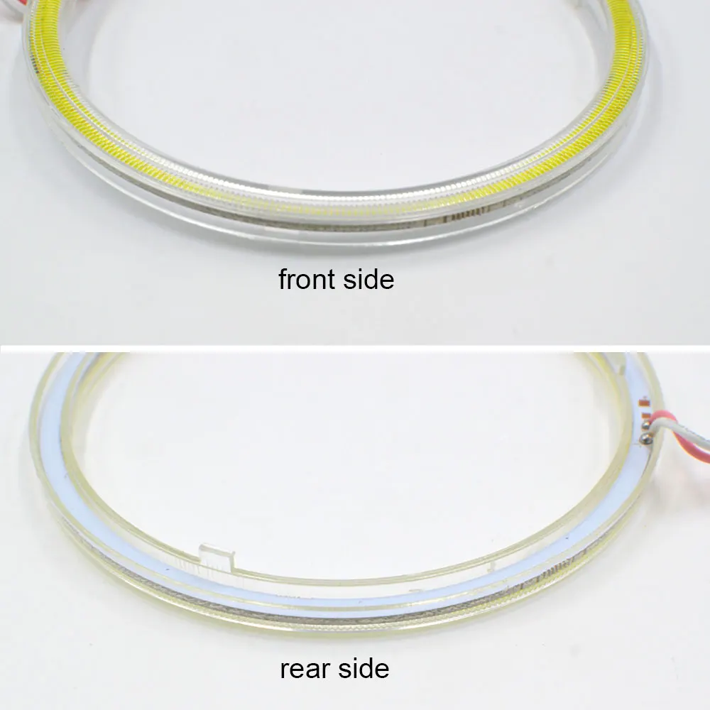 2 шт. 60-120 мм 12 В круглый кольцевой COB светодиодный светильник Ангел глаз DRL лампа для автомобиля дневные ходовые Декоративные луковицы белый синий красный зеленый розовый