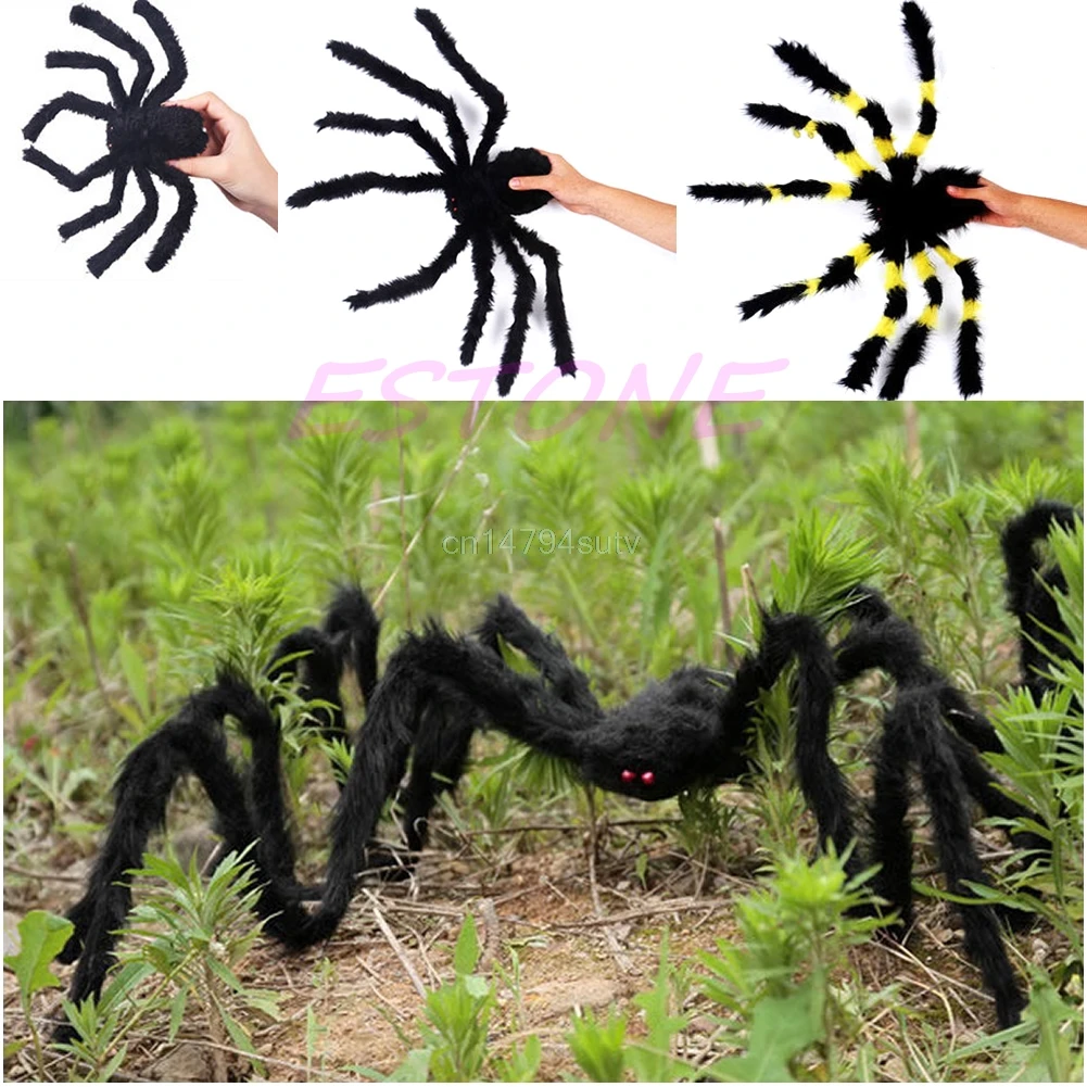 Plush Spider Halloween Prop Parties Bar Indoor Outdoor Decorations Spider Funny H055