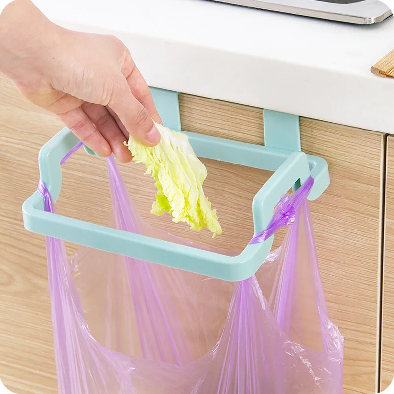 

Kitchen Door Back Hanging Style Cabinet Stand Trash Garbage Bags Support Holder