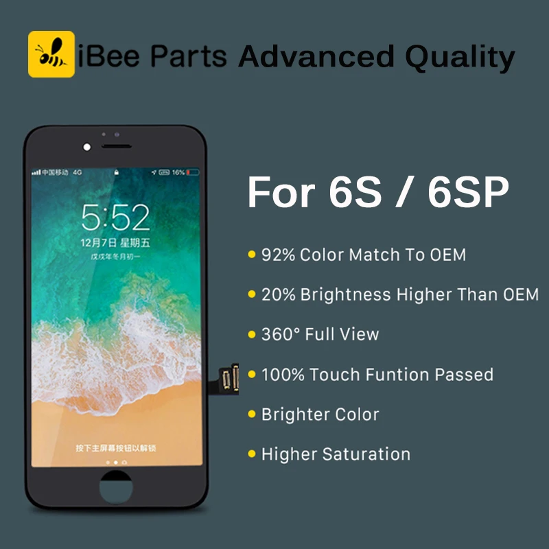 

iBee Parts 1PCS New Generation Advanced for iPhone 6S 6S Plus LCD display touch screen Replacement Lens Pantalla