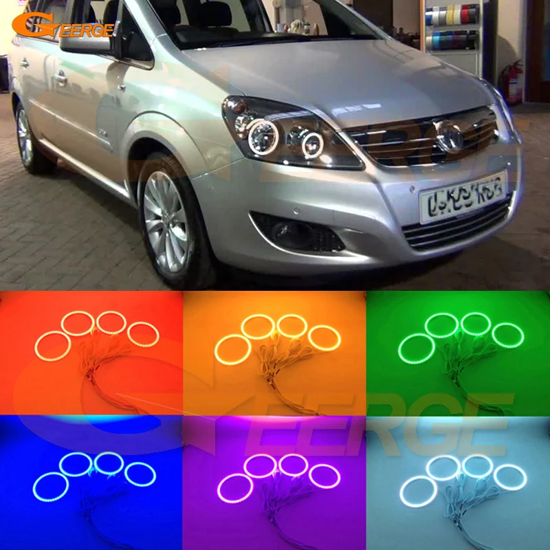 For Vauxhall Zafira 2005-2014 Excellent Angel Eyes kit Multi-Color Ultra bright RGB LED Angel Eyes Halo Rings for ford maverick 2005 2006 2007 excellent led angel eyes kit multi color ultra bright rgb led angel eyes halo rings