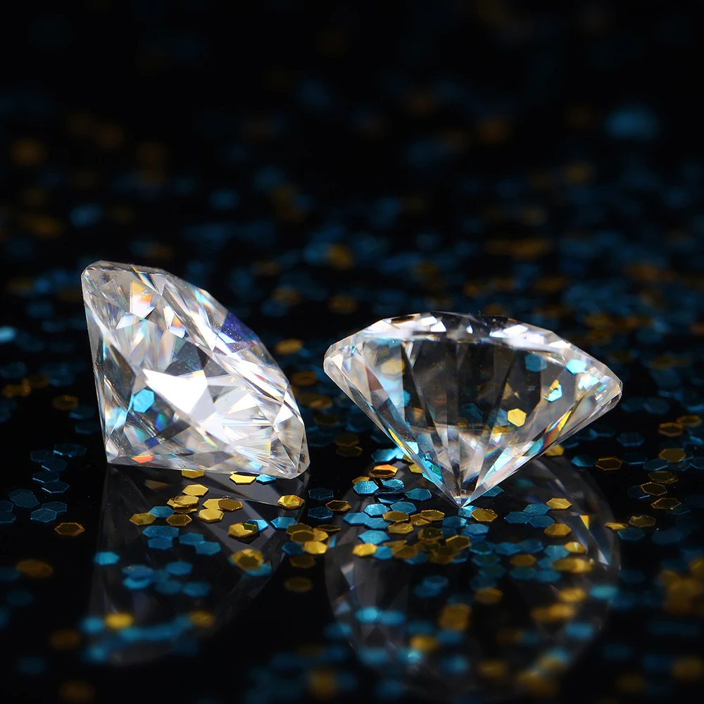 

DovEggs 1 Piece Diameter 7.5mm F Color Moissanite Loose Stone Hearts and Arrows Cut Moissanite Diamond for Jewelry Making