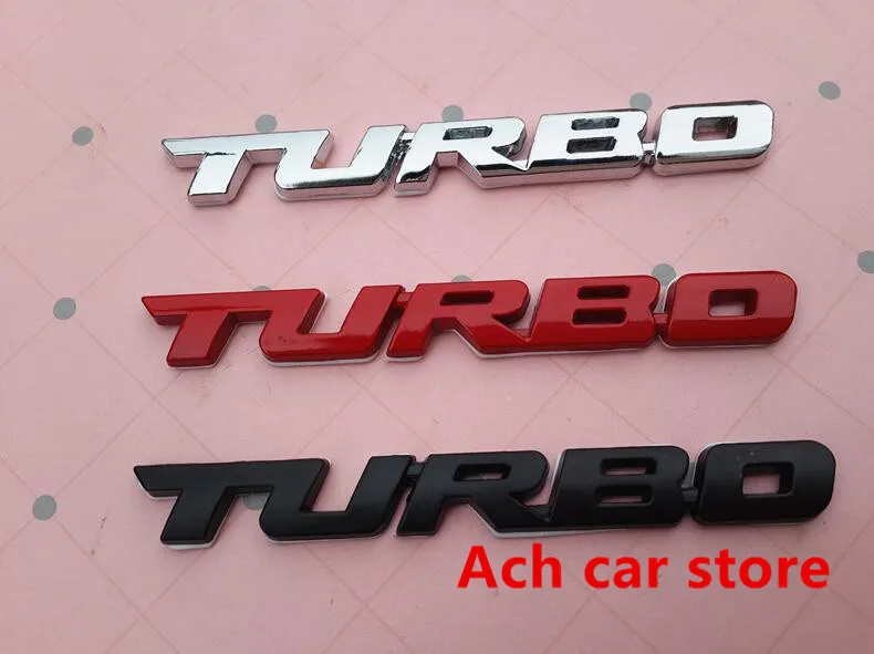 10pcs TURBO logo Car Emblem Badge Rear Trunk Decal Sticker Auto