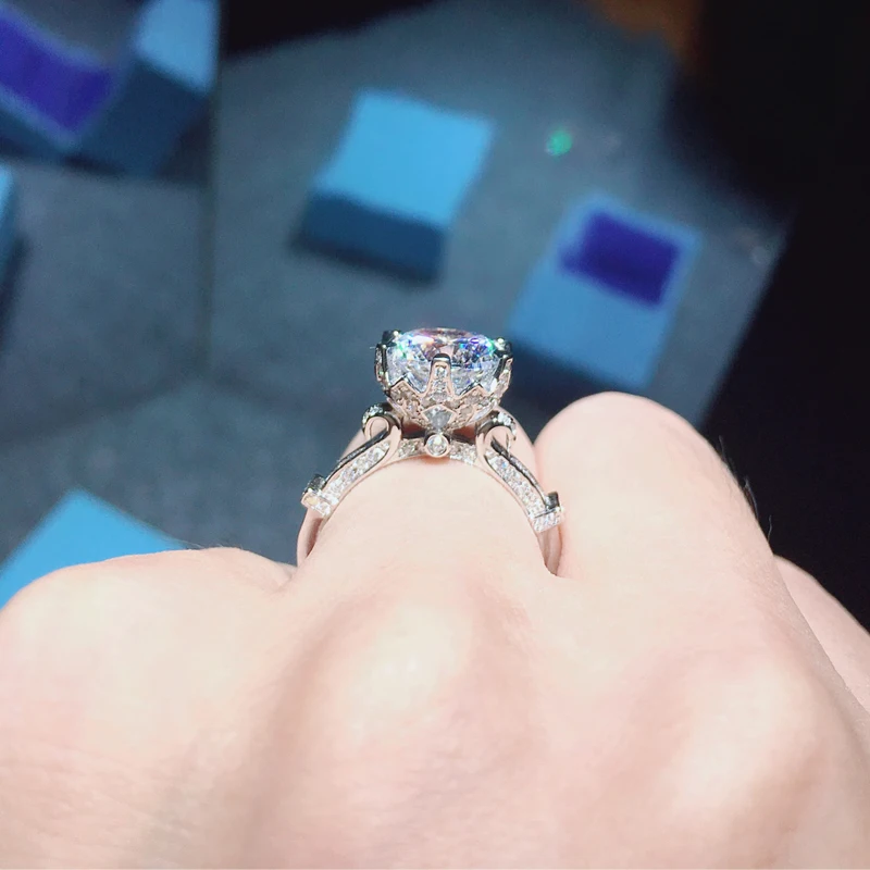 CC S925 Серебряные Кольца для женщин Свадебные ювелирные изделия кубический
