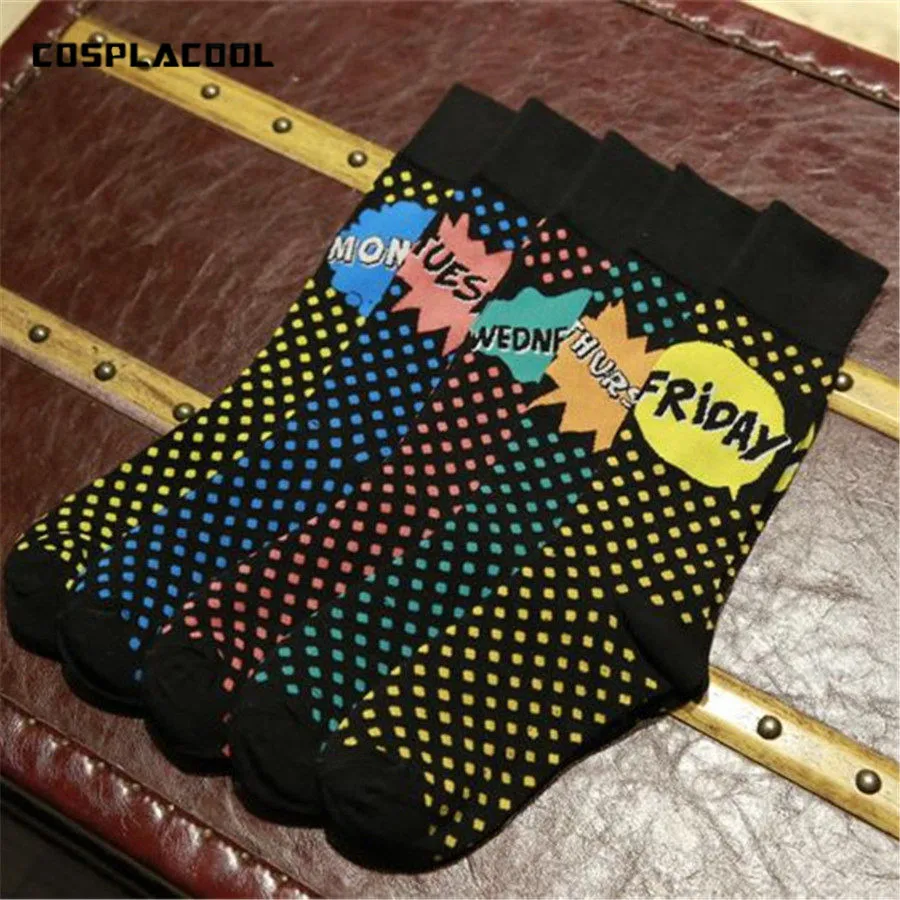 

[COSPLACOOL] New fashion Week socks Lengthened Large size Men spring and summer point Letter socks