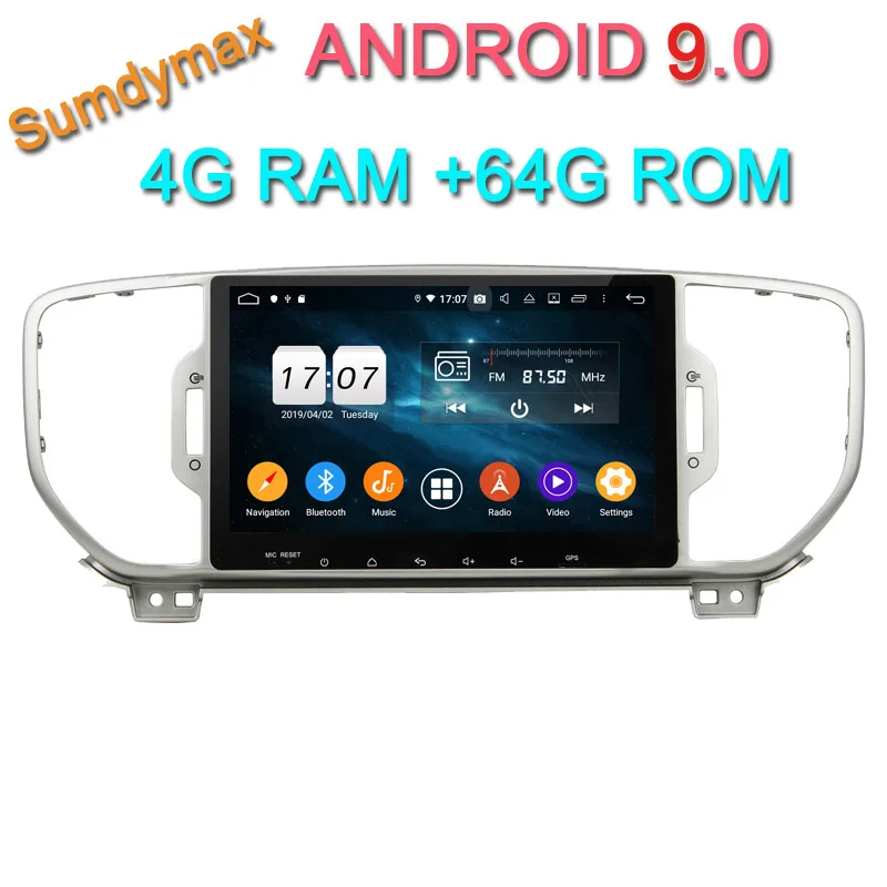 

9inch two din octa core android 9.0 car dvd gps navigaiton for kia sportage 2016 2017 2019 with audio stereo autoradio head unit