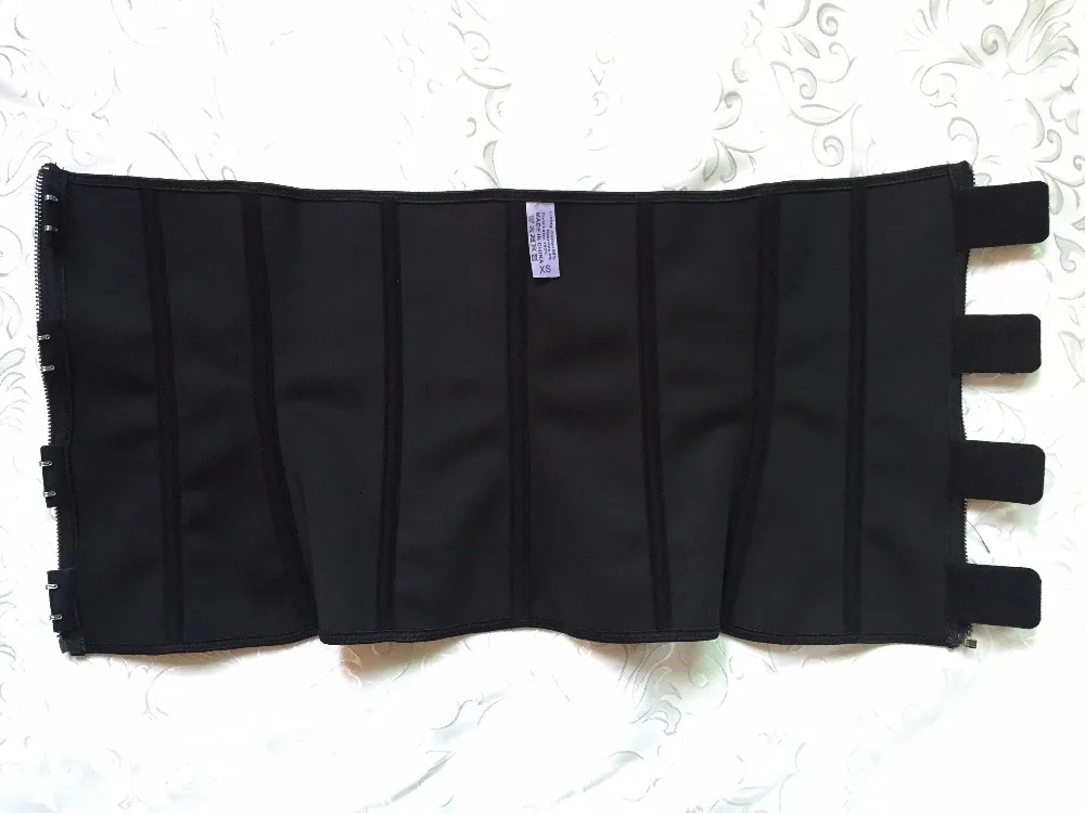 Zipper And Hooks Combo Rubber Waist Trainer Sexy Waist Corsets Latex Corset Waist Cincher Zip And