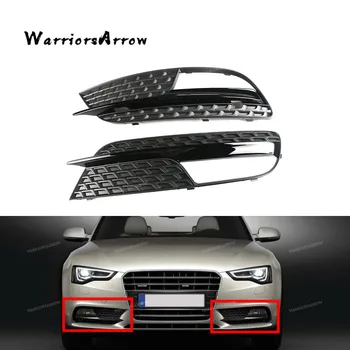 

WarriorsArrow Pair Left+Right Front Fog Light Cover Lower Bumper Grille For Audi A5 2012-2016 8T0807681H 8T0807682H