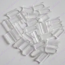 1000 шт. Кератиновый клей для ногтей, u-образный кончик, Кератиновый прозрачный белый цвет(перстень* 2, ТермоЗащита* 2 и зажим* 1 бесплатно