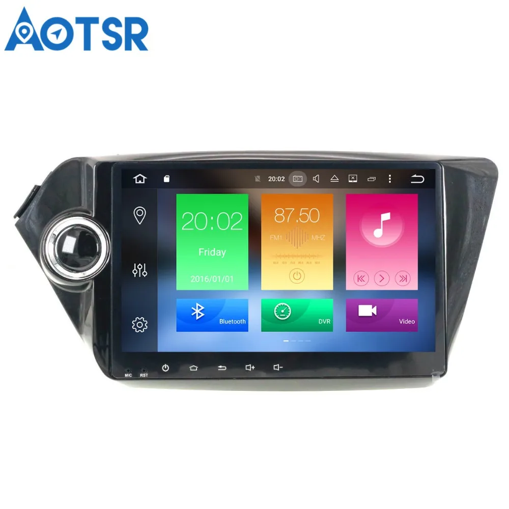 Sale Aotsr Android 8.1 GPS navigation Car DVD Player For KIA K2 RIO 2010-2017 multimedia 1 din radio recorder WIFI Bluetooth stereo 3