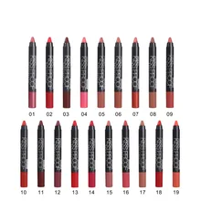 Водонепроницаемая не оставляющая следов от поцелуев мягкая Помада карандаш M.N Губная помада Косметика 19 цветов абсолютно новая в коробке 60 шт./партия макияж губ