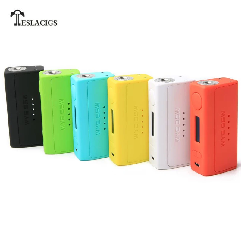 

Original Teslacigs WYE 85W Box Mod Vaporizer Ergonomic Design fit 18650 Battery Electronic Cigarette Mod with 6 Colors