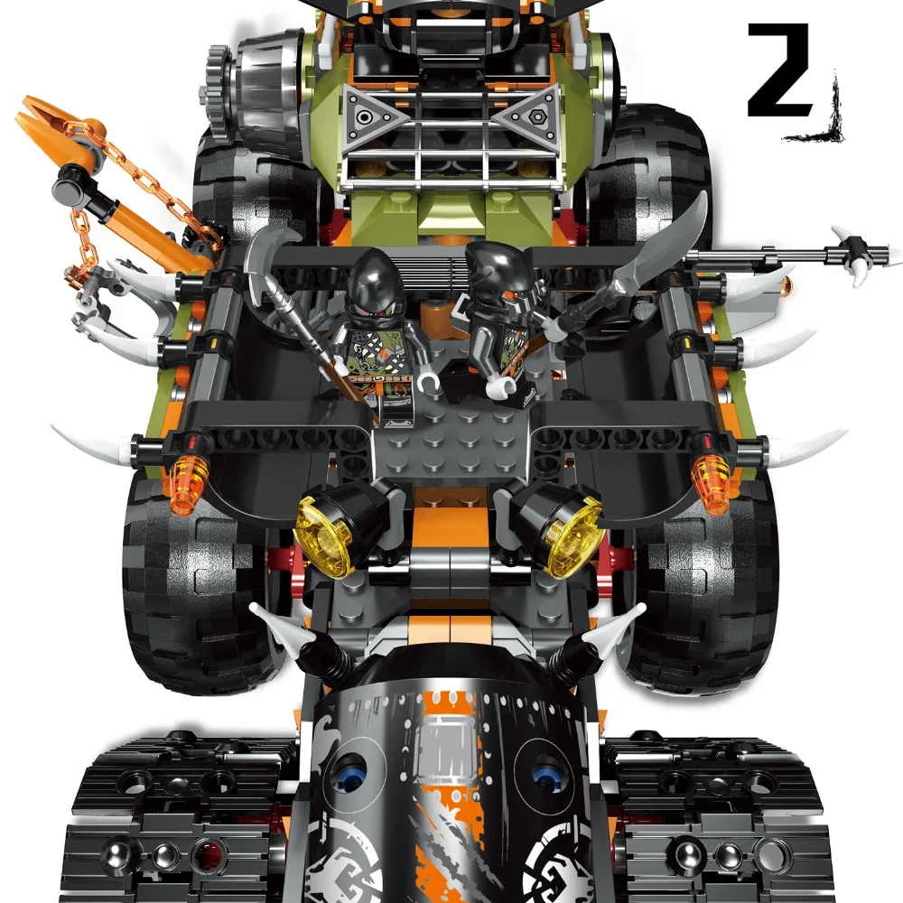 1236 шт. тяжелый ниндзя ловли динозавр грузовик Совместимость Ninjagodes детские развивающие строительные блоки игрушки подарки