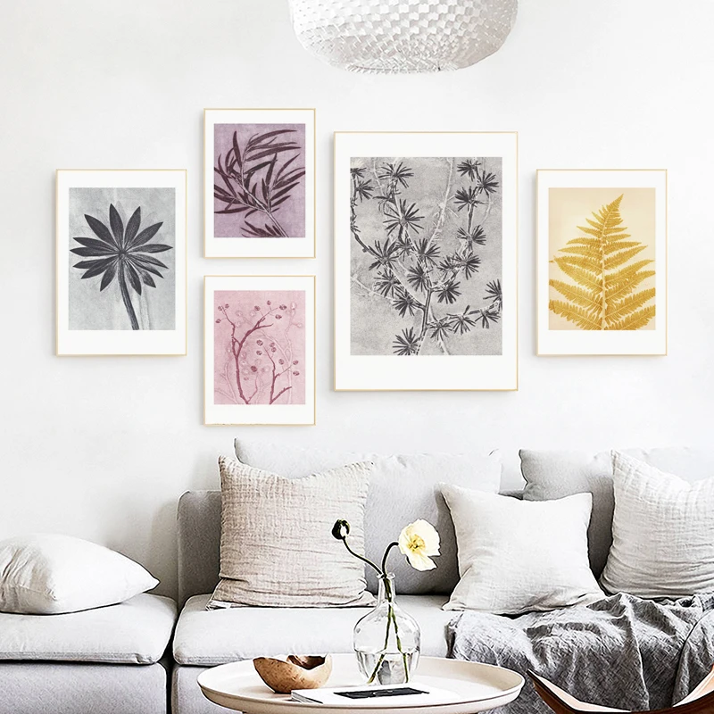 Retro Plant Leaf Specimen A4 A3 A2 Canvas Painting Posters And Prints Home Art Pictures Wall Living Room Bedroom Decoration