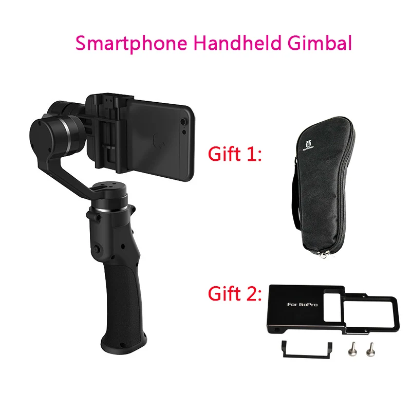 

Eyemind Smartphone Handheld Gimbal 3-Axis Stabilizer With Carrying Case & Gimbal Adapter for Action Camera Accessories