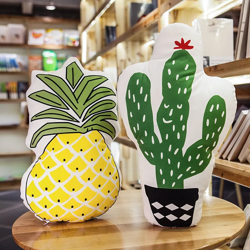 

Custom 3D Creative Lovely Pineapple Pillow Cushion Car Pillow Cushion Plant Cactus Nordic Home Decor Sofa Office Nap Pillow Gift