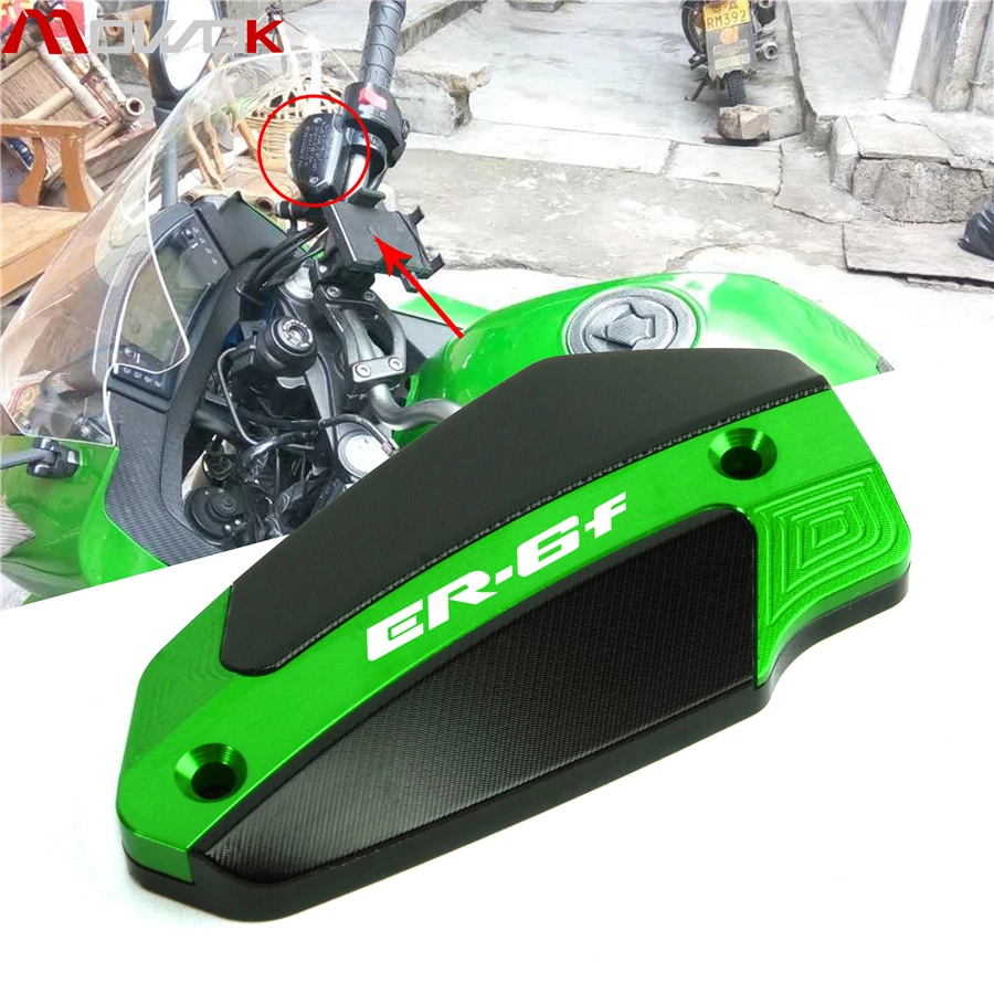 Новая мотоциклетная обувь с ЧПУ передний и задний резервуар тормозной жидкости Кепки Крышка для Kawasaki ER6F ER6 F 2009- 2013