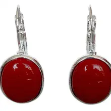 Новинка, благородные женские серьги ручной работы, 925 серебро, красный коралл, Leverback, 1 1/10 дюйма, подарок на день Святого Валентина