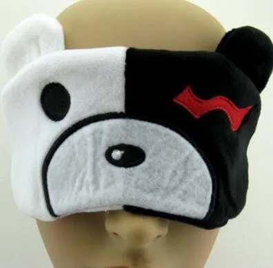 Danganronpa милые черно-белые маски для лица в форме медведя Мультяшные очки маска siesta Animation аксессуары для косплея маска