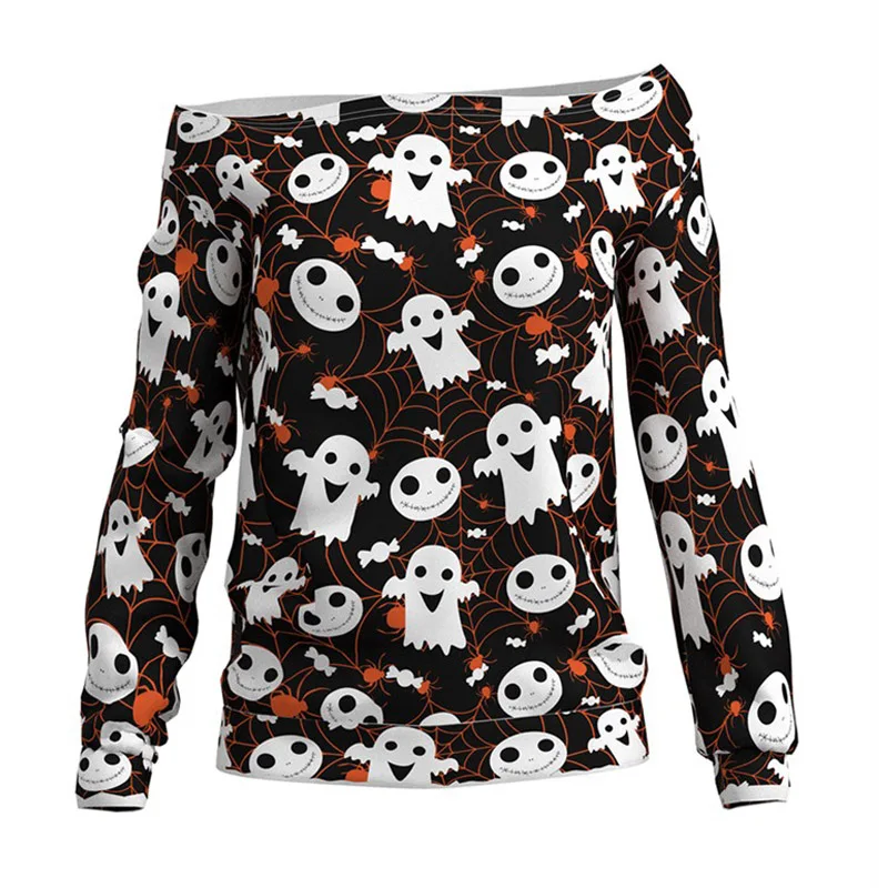 Women Hoodies Female Halloween Long Sleeve Sweatshirt