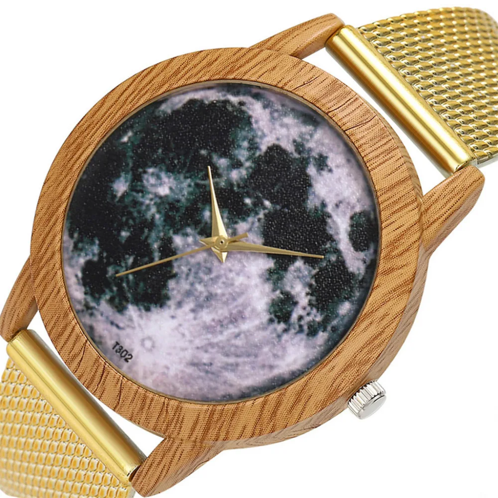 Fashion Nature Wooden Grain Leisure Minimalism Purple Dial Silicone Strap Quartz Watch Classic Casual Wrist Watch Gifts