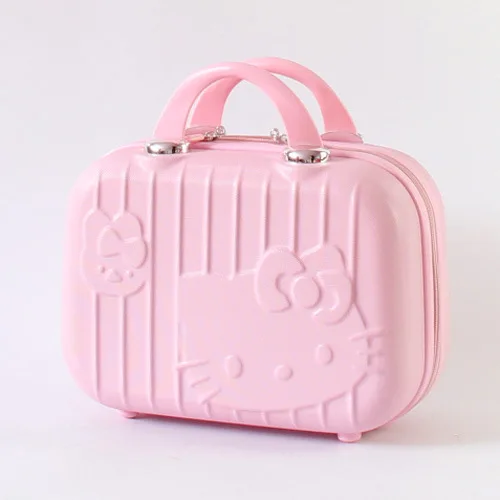 Мультяшная косметичка hello kitty Hellokitty макияж чехол ABS 14 дюймов милый Туризм стильный чемодан багаж Maleta Valise