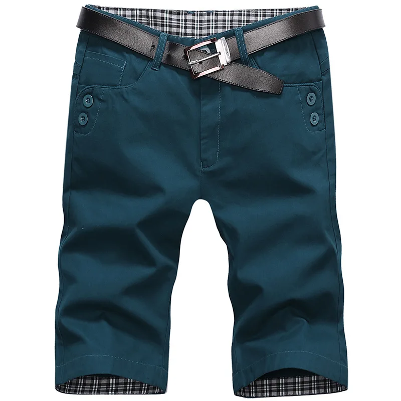 Шорты мужские хлопковые брюки сплошной цвет тонкие мужские s рабочие летние тонкие мужские брюки Молодежный пляжный досуг