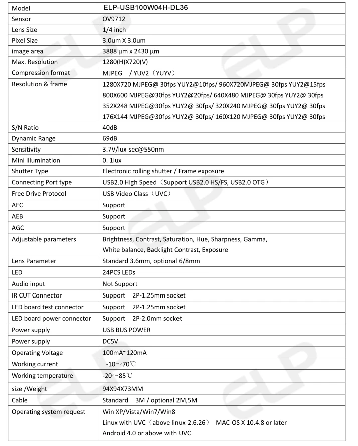 description 100w 04H DL36