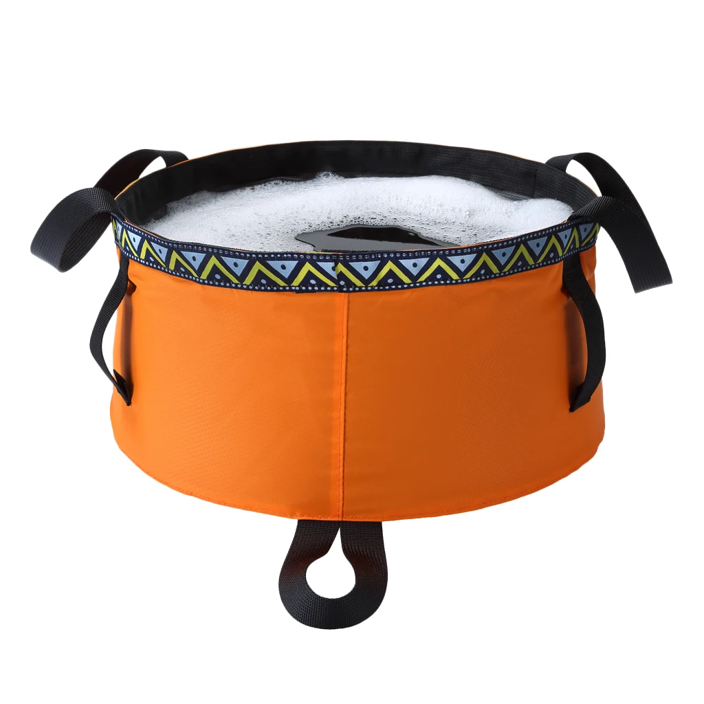 Foldable Sink Wash Basin Washbasin Bucket Outdoor Camping Water Pot Bag 6/8/12L for Kayak Canoe Fishing Picnic Hiking Accessory