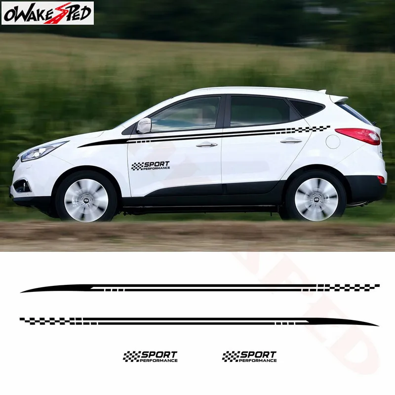 Автомобильная решетка Спортивная наклейка линия талии декоративная s внешние