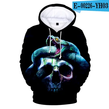 

2019 Casual Skull 2019 Hip Hop 3D Hoodies Men/Women Sweatshirts Autumn Winter 3D Print Skull Hooded Boy/Girls Polluvers