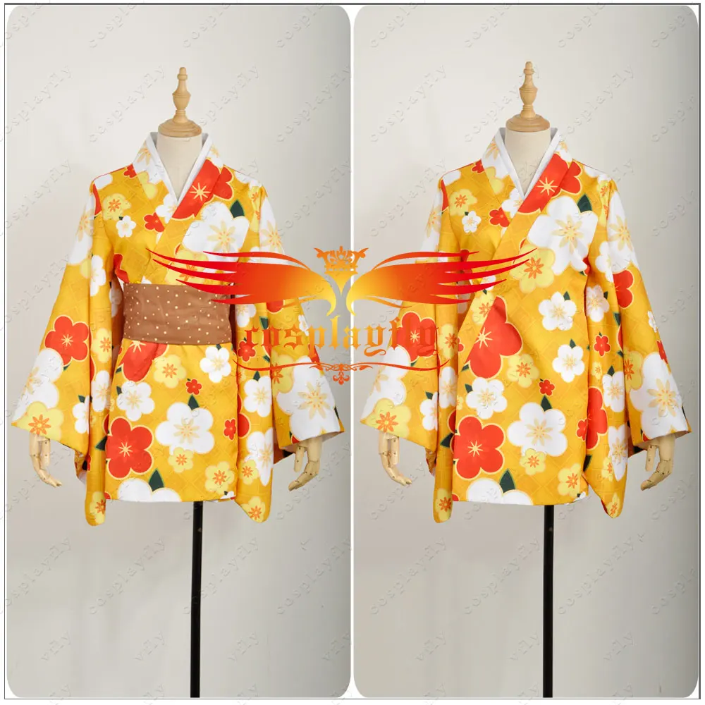 Аниме Love Live! Koizumi Hanayo желтый костюм косплей Taisho кимоно рубашка непробужденная для