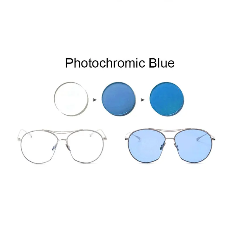 Фотохромные розовые синие или фиолетовые линзы с одним зрением диапазон SPH 8 00 ~ + 6