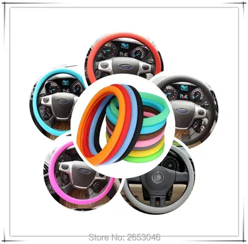 

Silicone Artificial Leather Car Steering Wheel Cover for Volkswagen vw POLO Passat b5 b6 Golf 4 6 7 Jetta mk5 mk6 Bora Lavida
