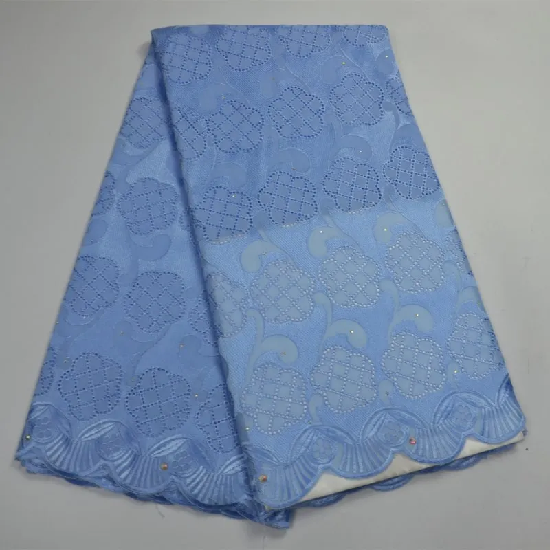 

Newest Soft Swiss Voile Lace In Switzerland Latest Embroidered African Nigerian Dry Lace Fabric With Rhinestones graceful -30