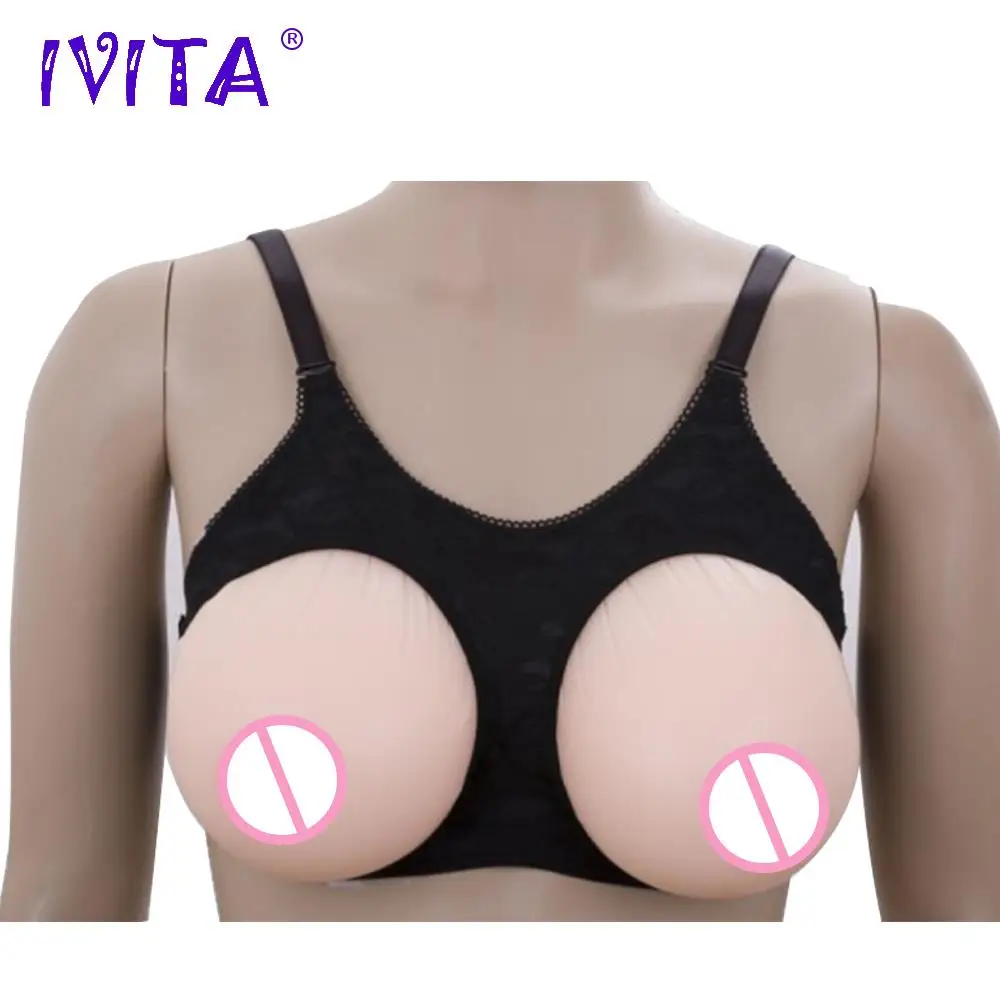 

IVITA 5000g Realistic Silicone Breast Forms With Shoulder Straps For Crossdresser Transvestite Drag Queen Transgender