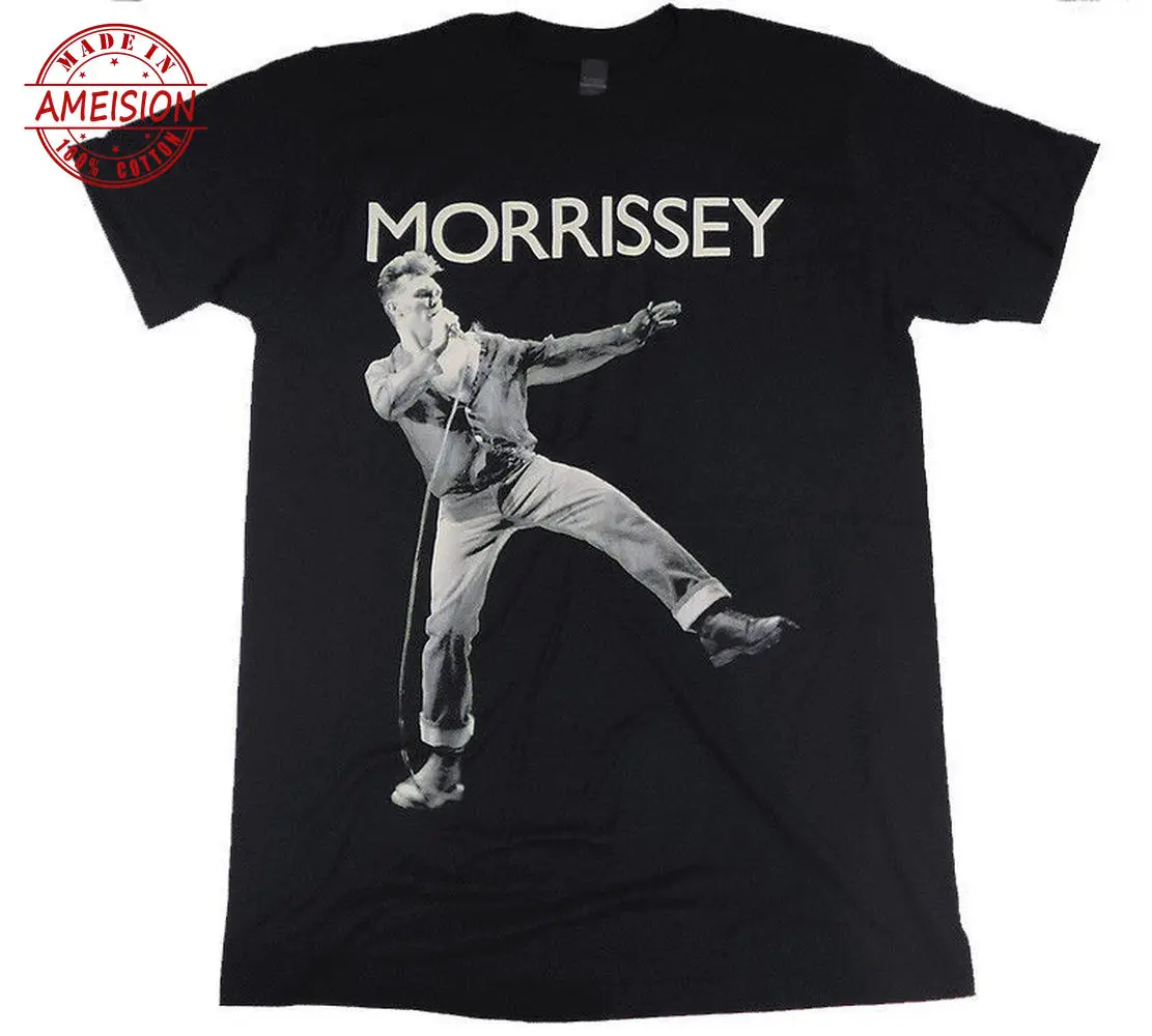 

MORRISSEY Kick Official est Straight ing t shirt men streetwear punk style game cartoon T-Shirts band fashion 2019 band tees