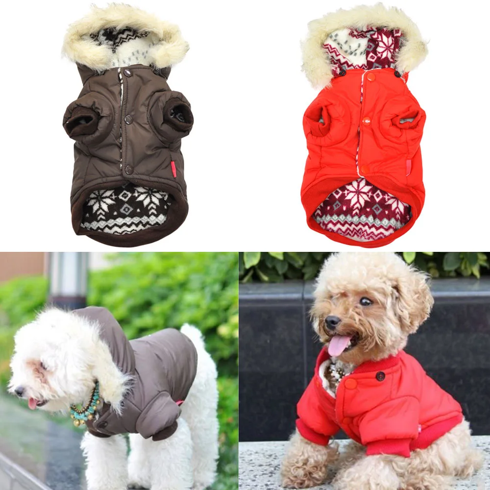 Любимца мягкий маленький Товары для собак зимняя теплая Снежинка Толстовка пальто куртка одежда 2018 Новые