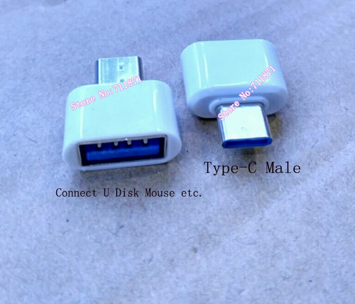 Type C OTG адаптер USB Мужской USB3.0 Женский коннектор Белый Мини адаптер|adapter usb type-c|type-c