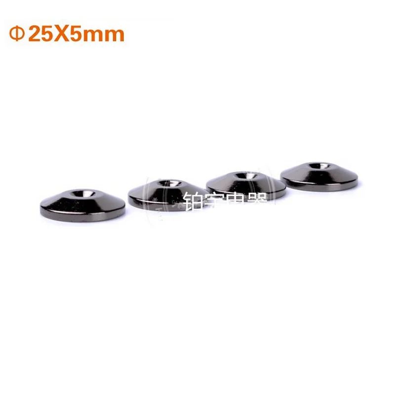 High-grade pure copper 24K black nickel sound speaker shelf tripod rack shock-nails foot pad film washer3