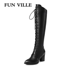 Новинка года; Модные женские высокие сапоги высокого качества; сезон осень-зима; женские сапоги до колена из искусственной и натуральной кожи; размеры 34-42
