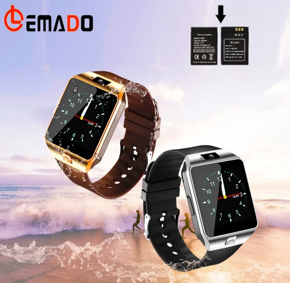 Lemado Bluetooth Smart Watch DZ09 Smartwatch with battery Support Sim Card Smart Watch DZ09 Waterproof On