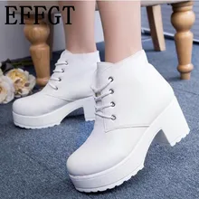 Effgt/Новинка года; сезон весна-осень; новые стильные женские ботинки; Модные Ботинки martin; обувь для хеллов; Полусапоги;