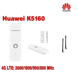 Открыл Huawei Vodafone k5160 с Телевизионные антенны 4 г LTE модем палку Datacard 4 г USB Dongle плюс 2 шт. CRC9 Телевизионные антенны