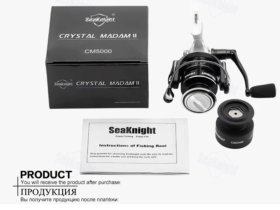 SeaKnight спиннинговая катушка CM II 2000 3000 4000 5000 Max Drag 13 кг 9+ 1BB 5,5: 1 углеродная спиннинговая катушка для ловли карпа