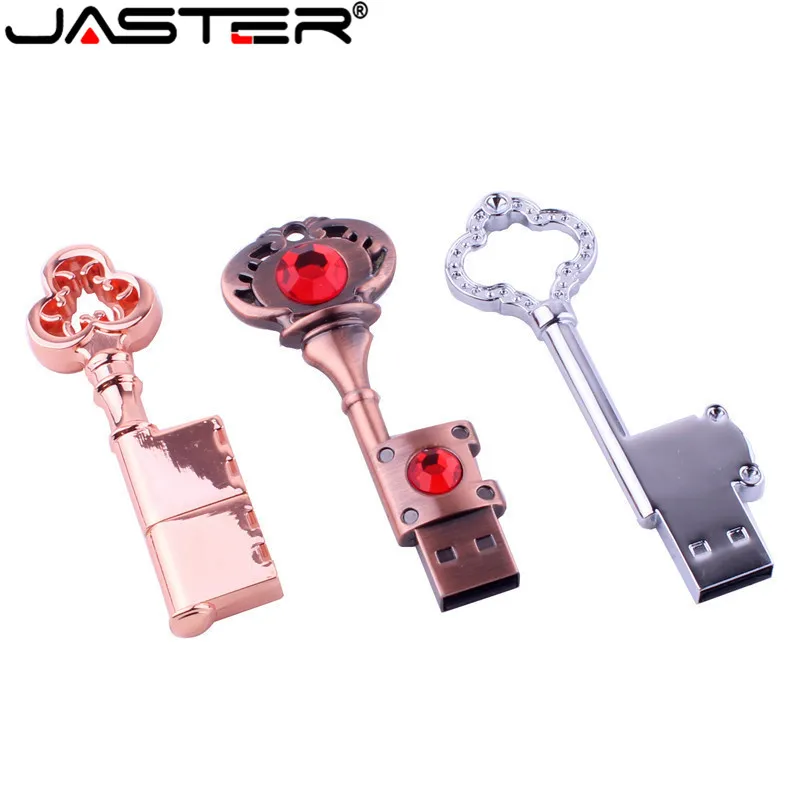 Металлический usb флеш-накопитель JASTER с сердечком медная Флешка 4 ГБ 8 16 32 флешка