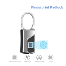 Замок для двери отпечатков пальцев водонепроницаемый usb зарядка смарт-замок без ключа Противоугонный замок