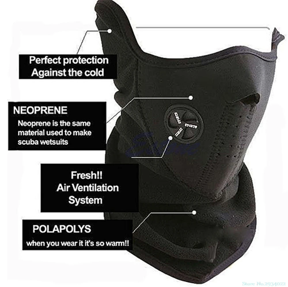 Новая полезная велосипедная мотоциклетная Лыжная спортивная зимняя теплая Ветрозащитная маска на шею Прямая поставка
