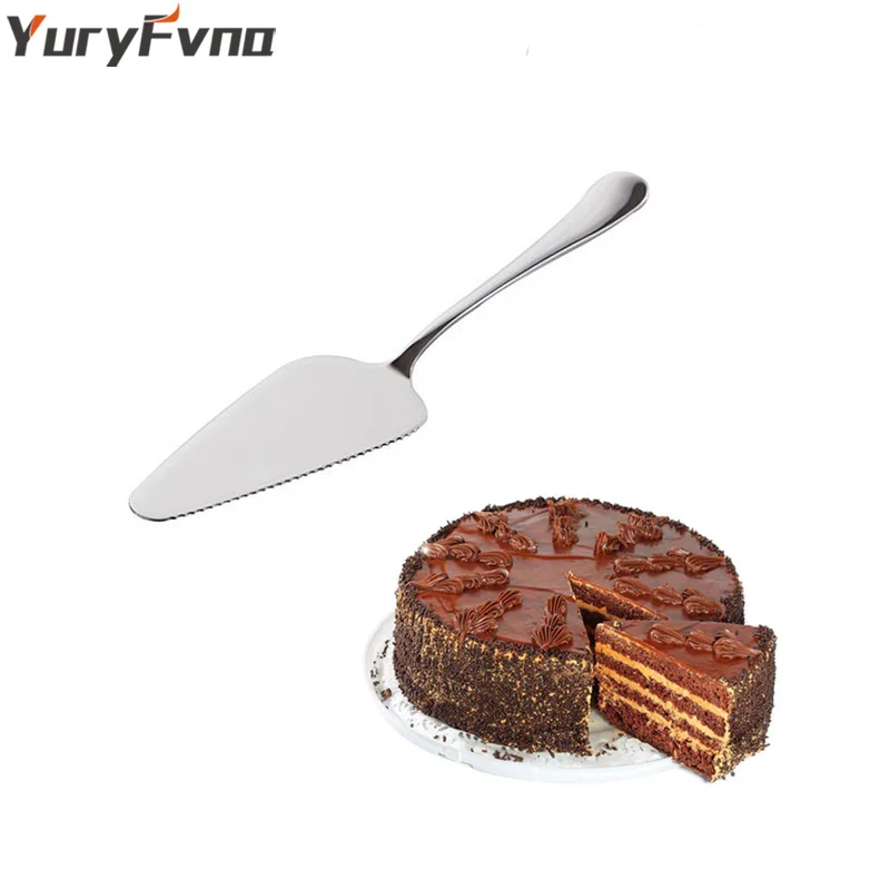 

YuryFvna Cake Server Stainless Steel Serrated Edge Blade Cutter Pie Pizza Server Cake Pie Cutter Holder Shovel Pastry Spatula